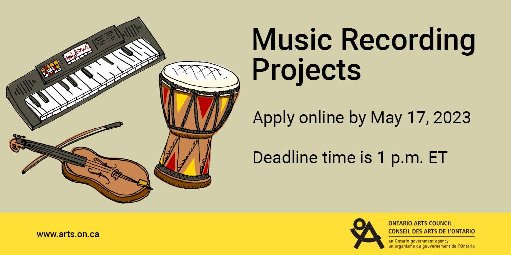 Musicians! Check out Ontario Arts Council’s Music Recording Projects grant
