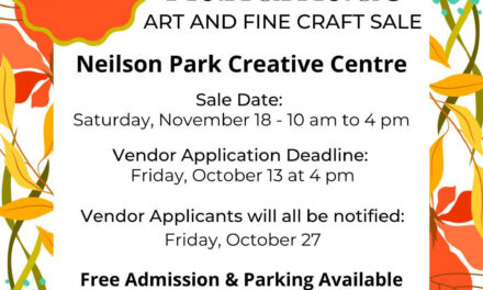 Call for Vendors – Handmade Art and Fine Craft Sale – Neilson Park Creative Centre
