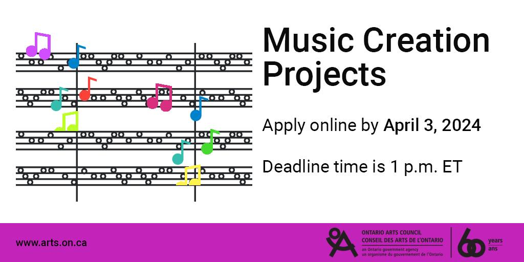 Music Creation Projects is now open for applications – Ontario Arts Council