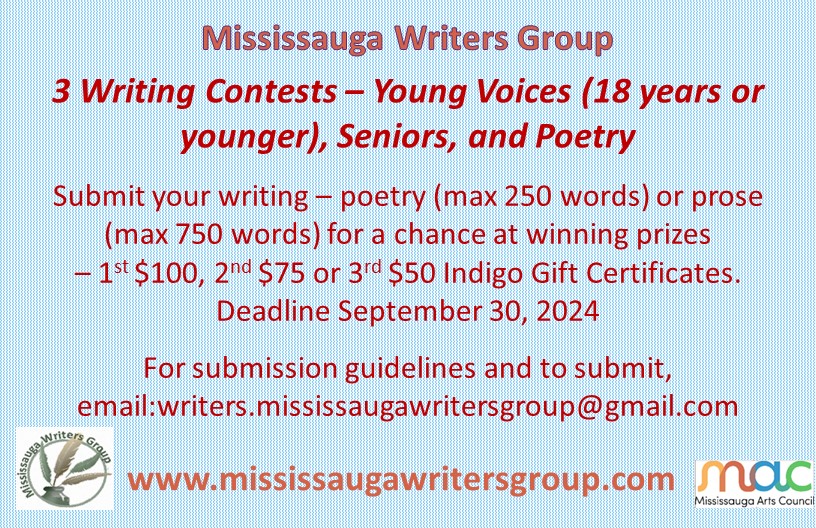 Call for Writers – Mississauga Writers Group Writing Contests