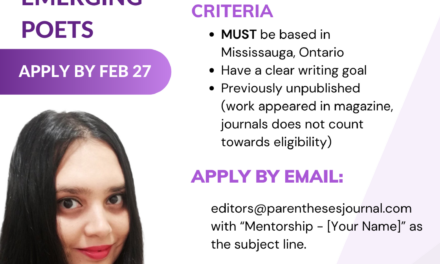 Call for Emerging Poets – Parentheses Journal Mentorship