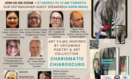 Zoom : PREMIERE Promo Art Video Charismatic Chiaroscuro by Meena Chopra, 1st March 2025