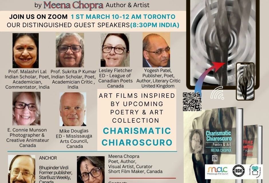 Zoom : PREMIERE Promo Art Video Charismatic Chiaroscuro by Meena Chopra, 1st March 2025